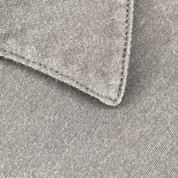 EILEEN FISHER Top S Organic Cotton Bias Knit Jersey Button Up Long Sleeve Gray - Picture 6 of 13